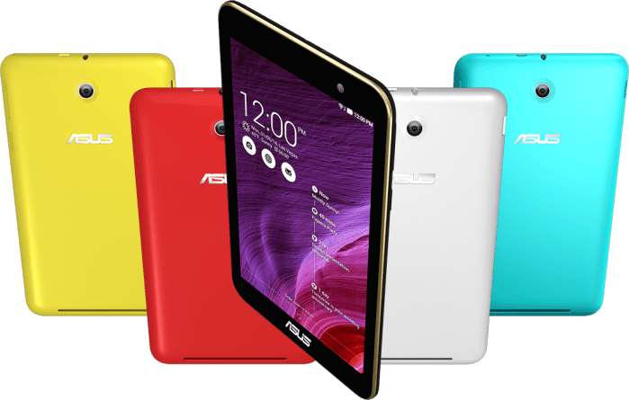 ASUS MeMO Pad 7 in a rainbow of colors (I think we just got the black ones.)